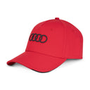 Audi Cap in Rot mit Audi Ringen